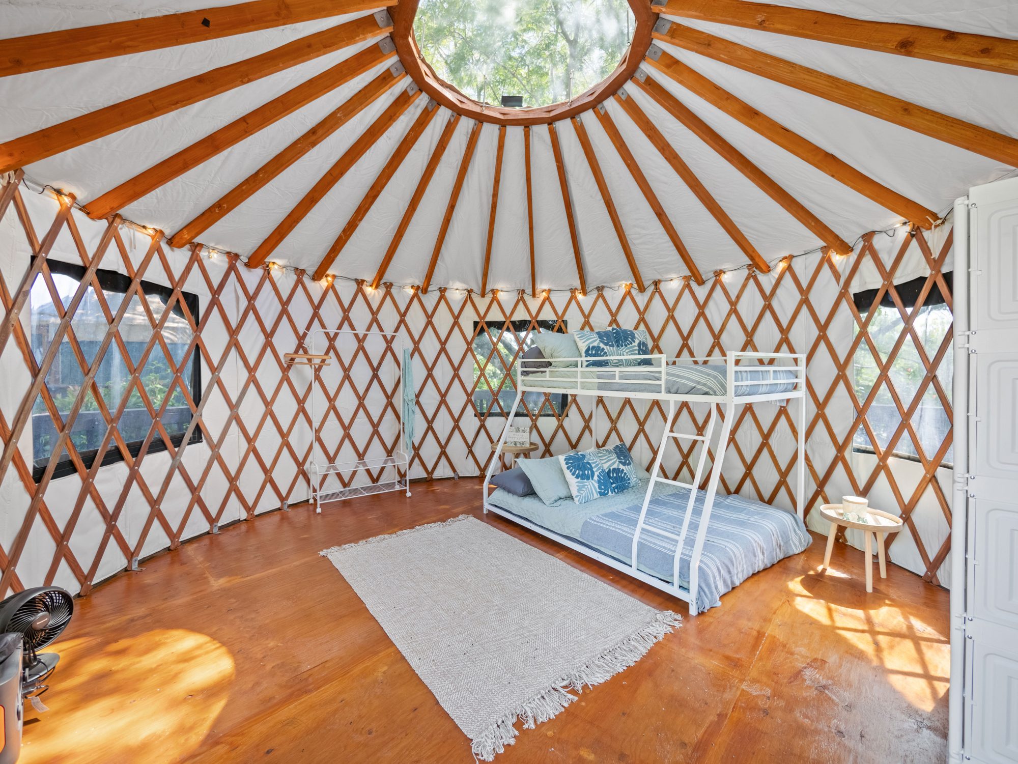 Yurt sleeping area