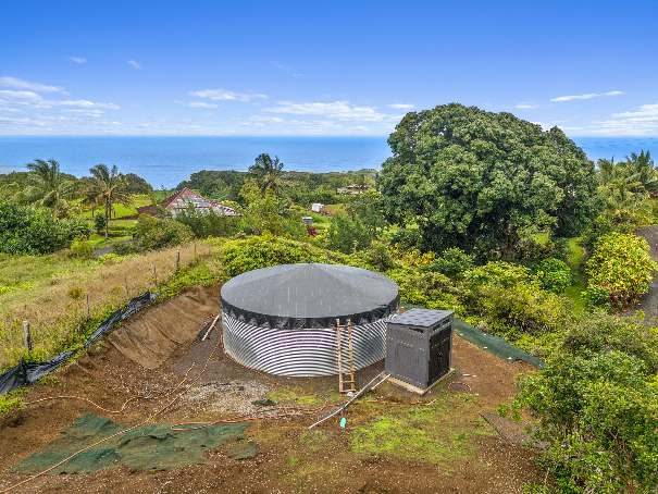 22,000-gallon water catchment system