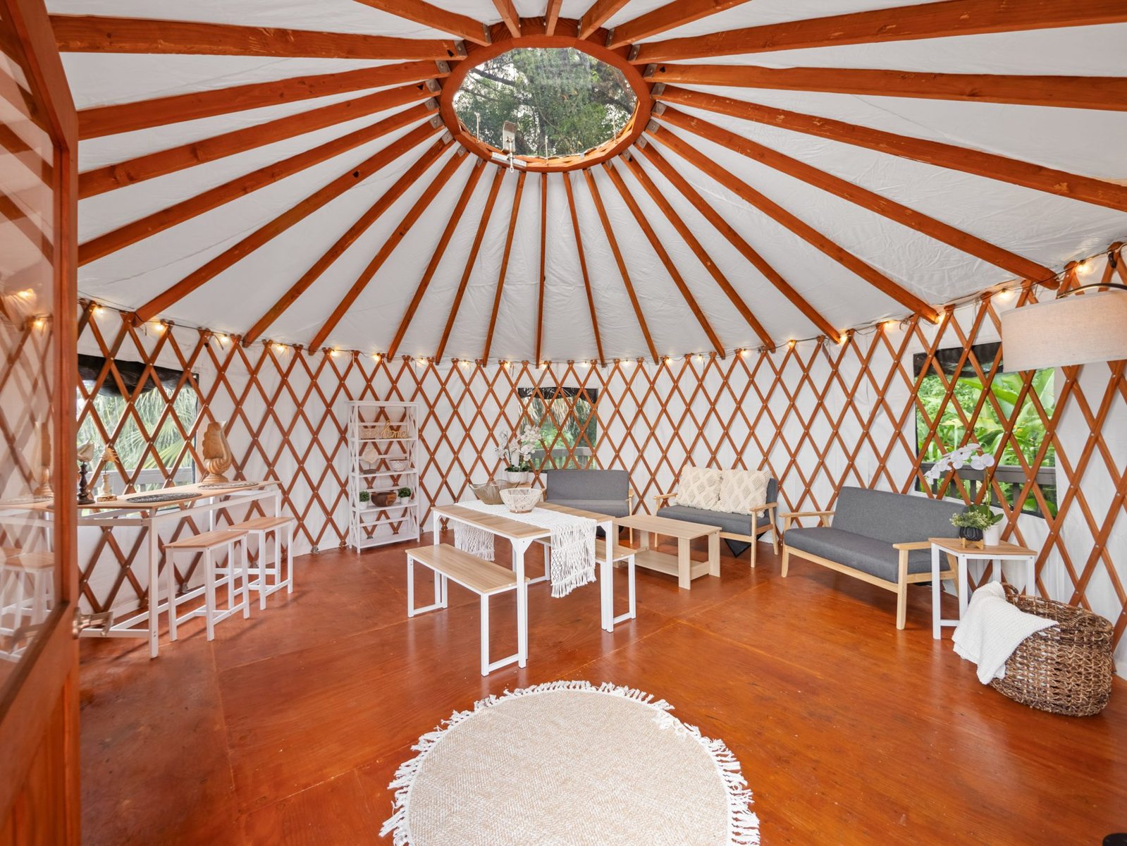 Yurt living area